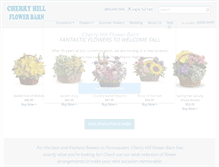 Tablet Screenshot of cherryhillflowerbarn.com